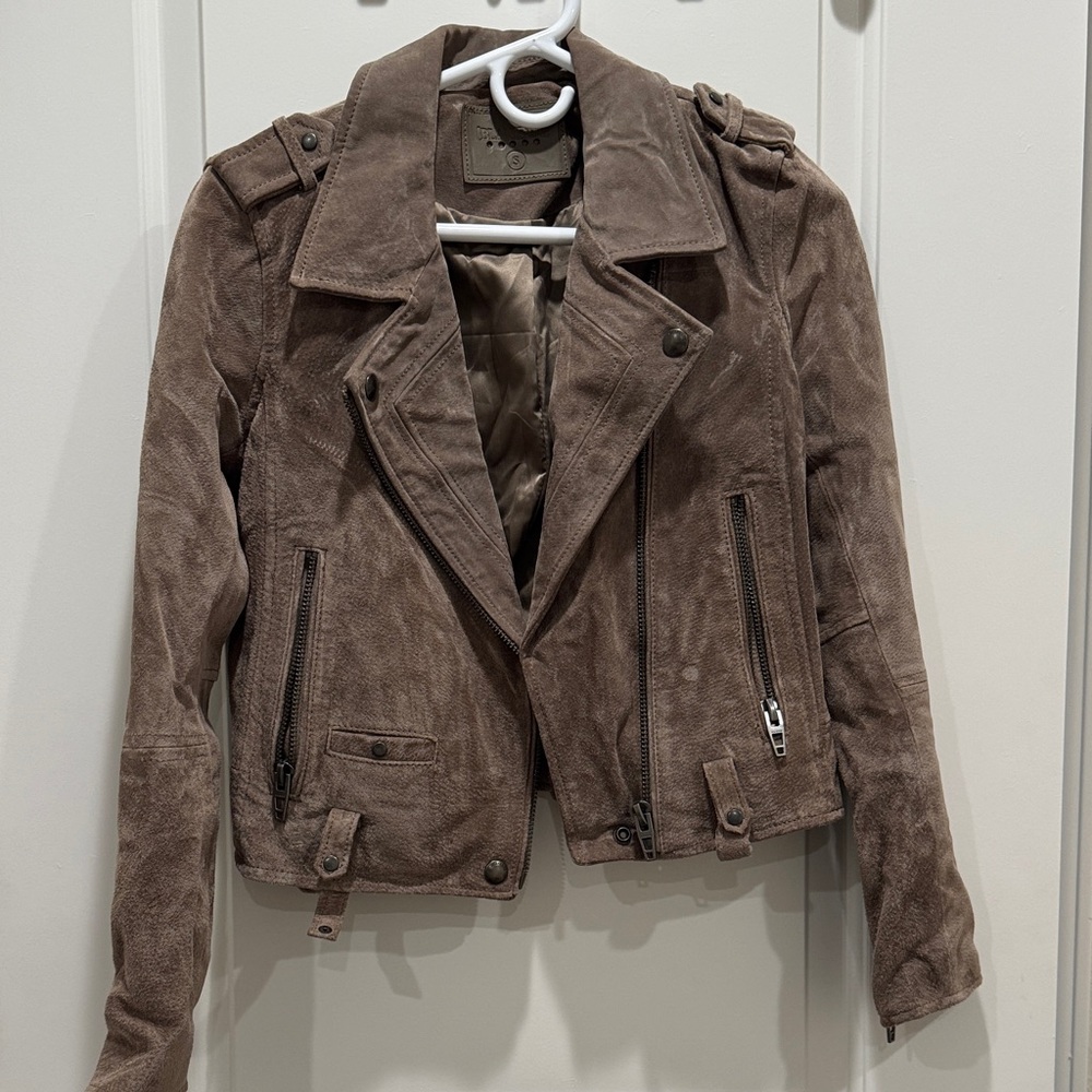 Blank NYC Taupe Suede Women's Jacket
